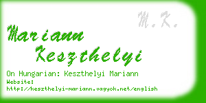 mariann keszthelyi business card